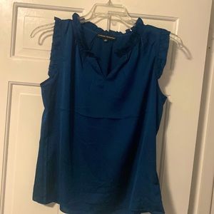 Turquoise silky tank shirt